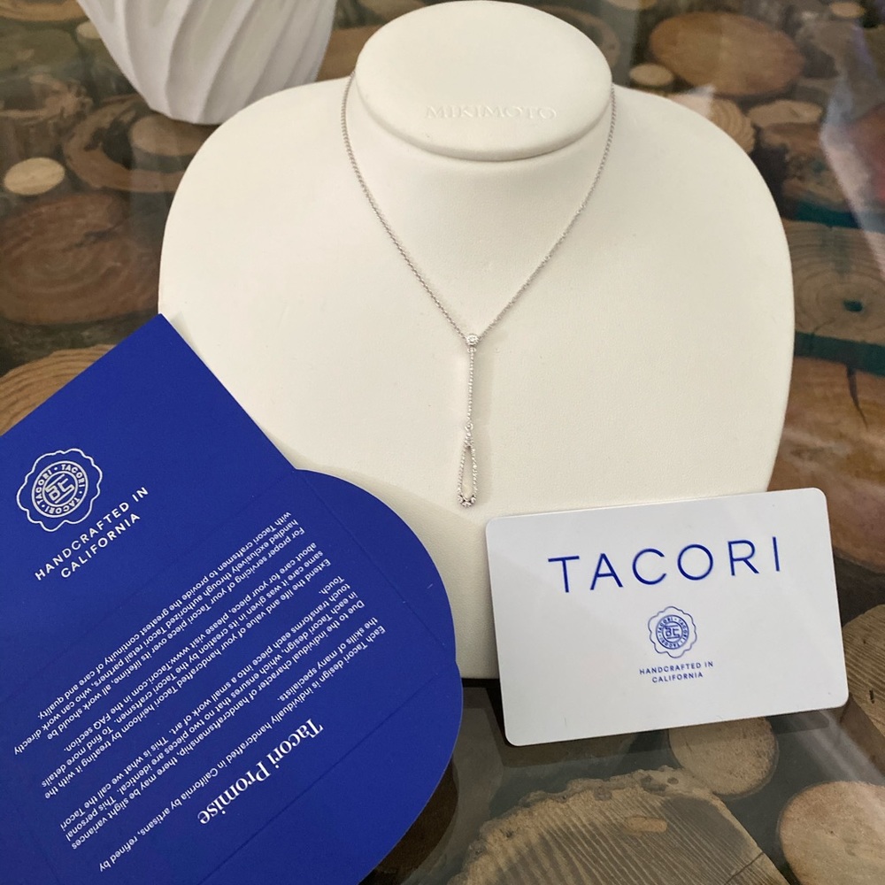 Tacori 18 k white gold diamond necklace
